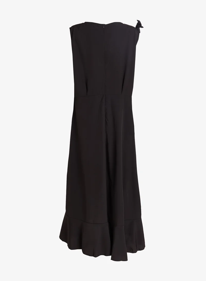 Ella Plus Sleeveless Dress With Ruffled Hem